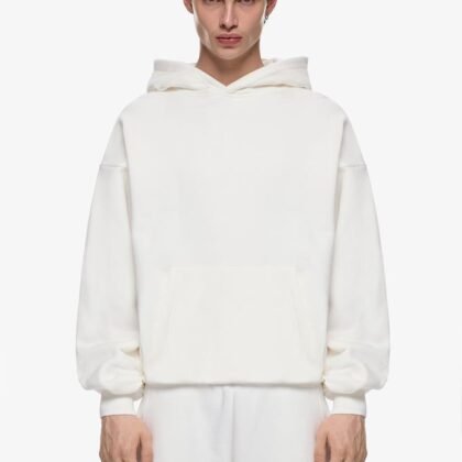 creamy col hoodie 350 gsm