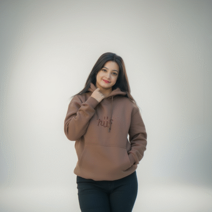 Brown Oversized Hoodie – Soft 100% Cotton Fleece | Premium Winter Wear